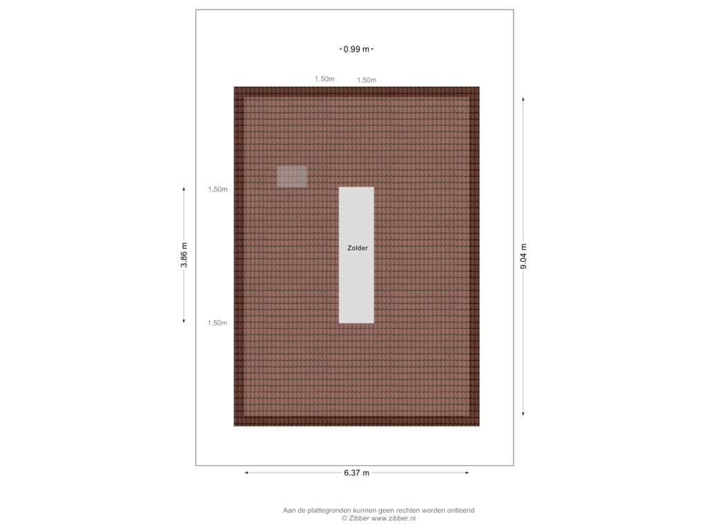 Bekijk plattegrond van Zolder van Erve Totman 12