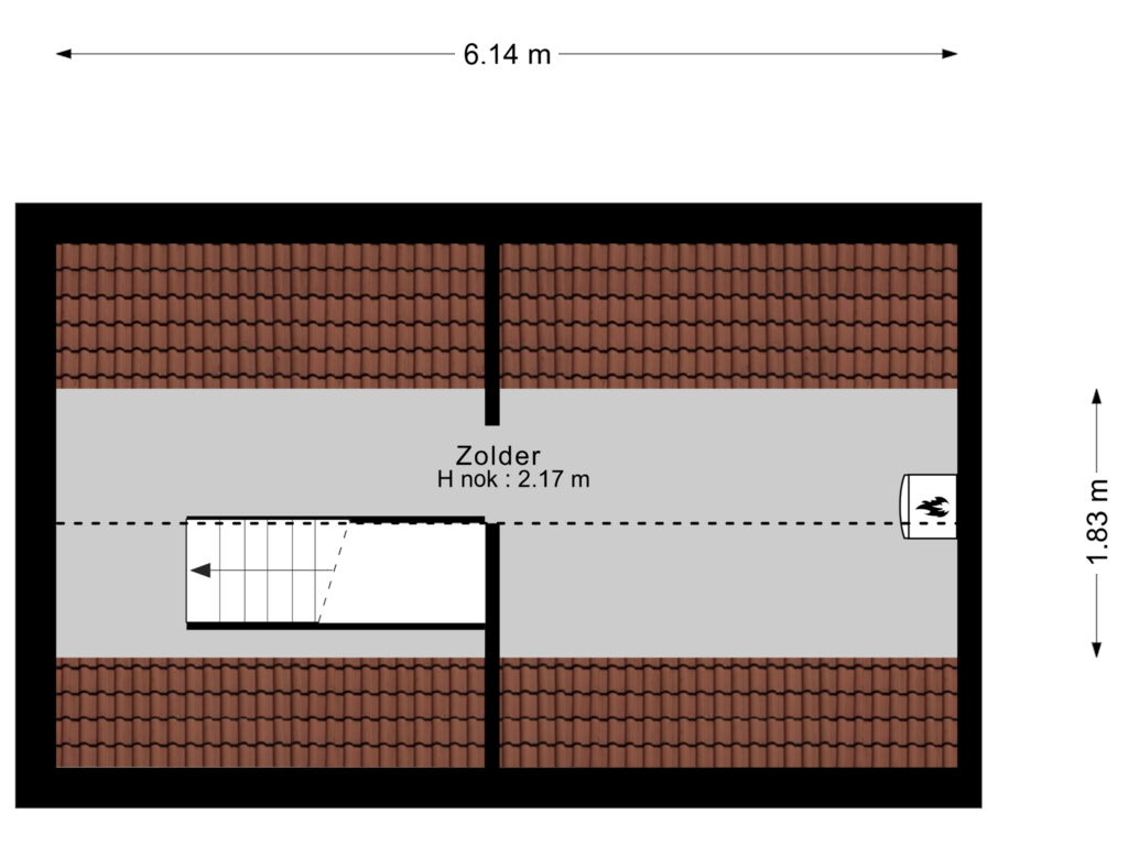 Bekijk plattegrond van Tweede verdieping van Appelhôf 63