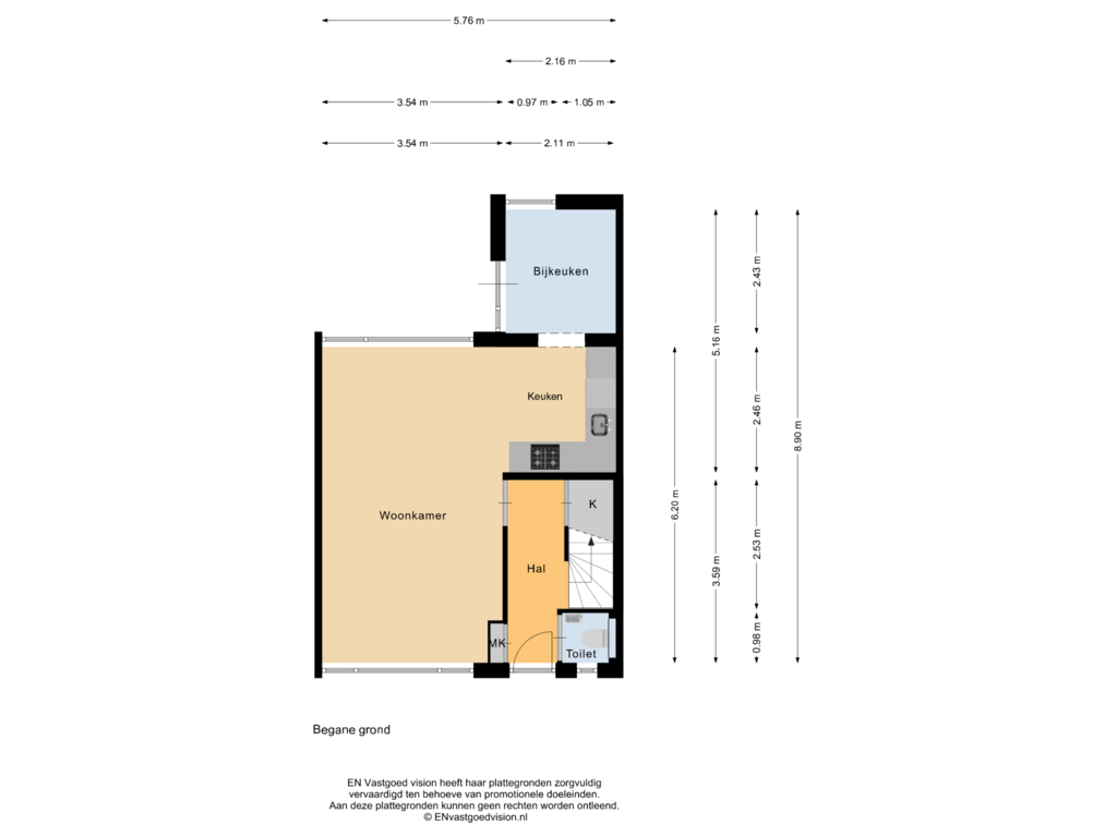 View floorplan of Begane grond of Orchisstraat 29