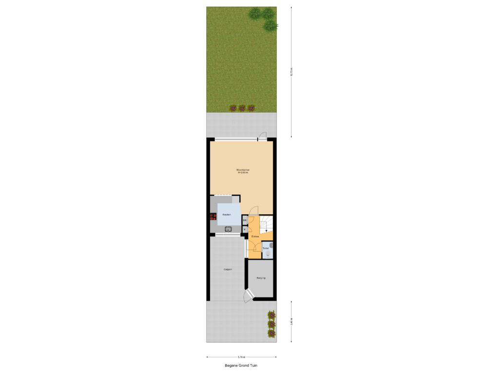 Bekijk plattegrond van Begane Grond Tuin van Maris 27