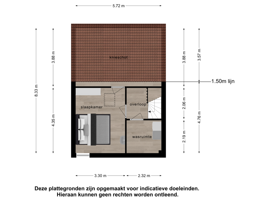 View floorplan of 2e verdieping of Zandbaars 25