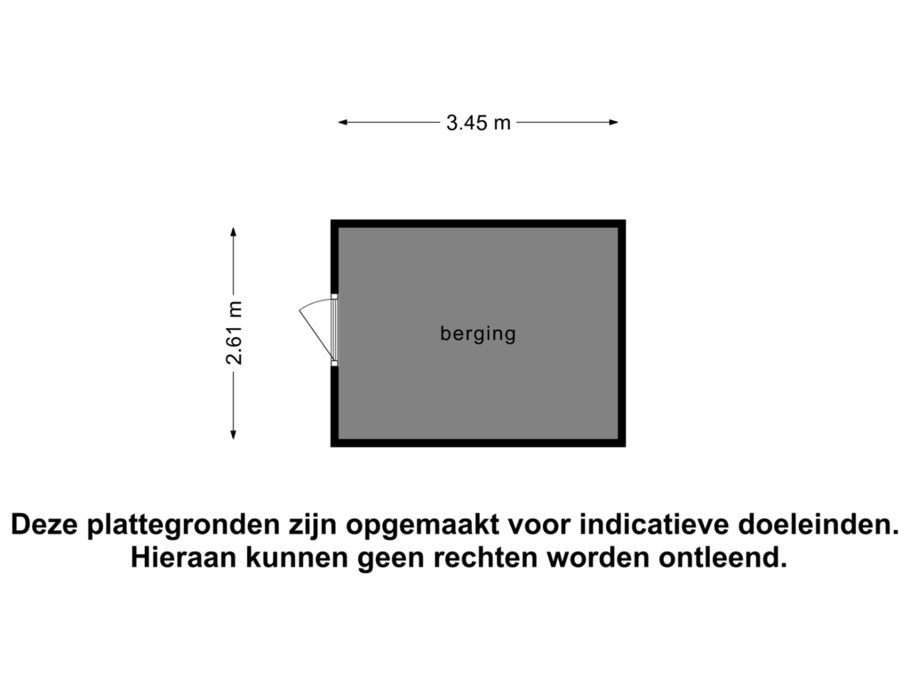 View floorplan of berging of Zandbaars 25