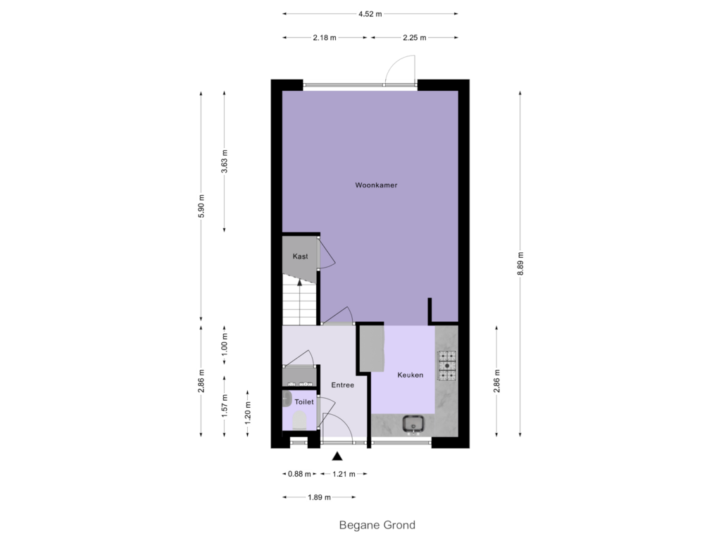 View floorplan of Begane Grond of Madelief 23