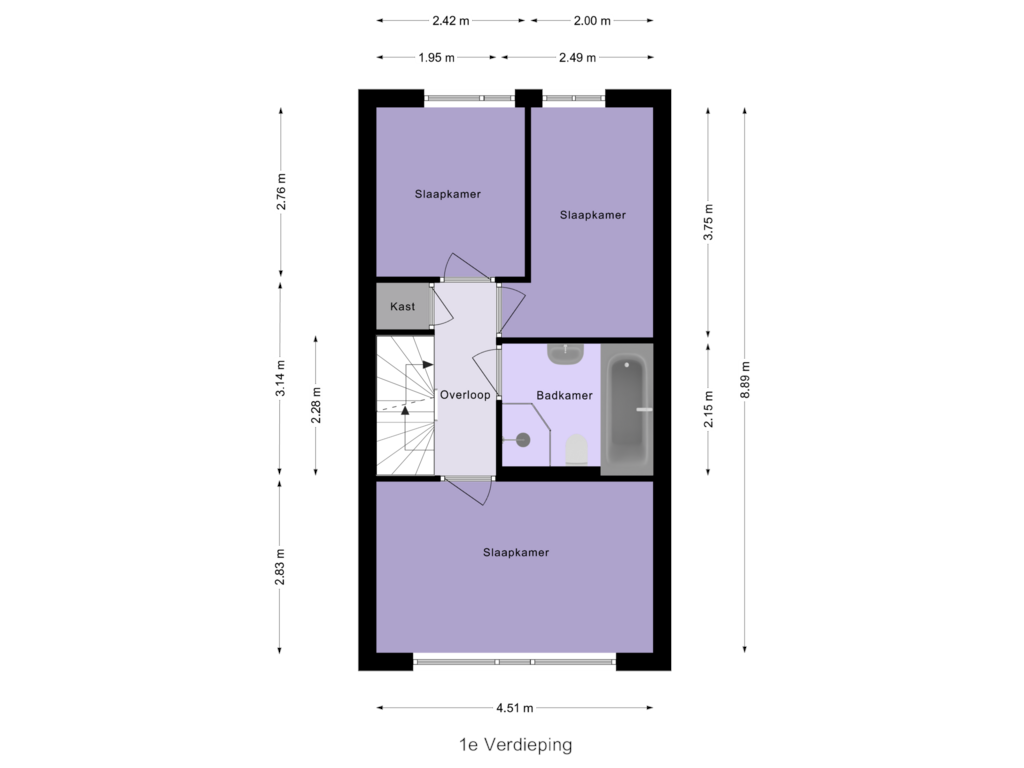 View floorplan of 1e Verdieping of Madelief 23