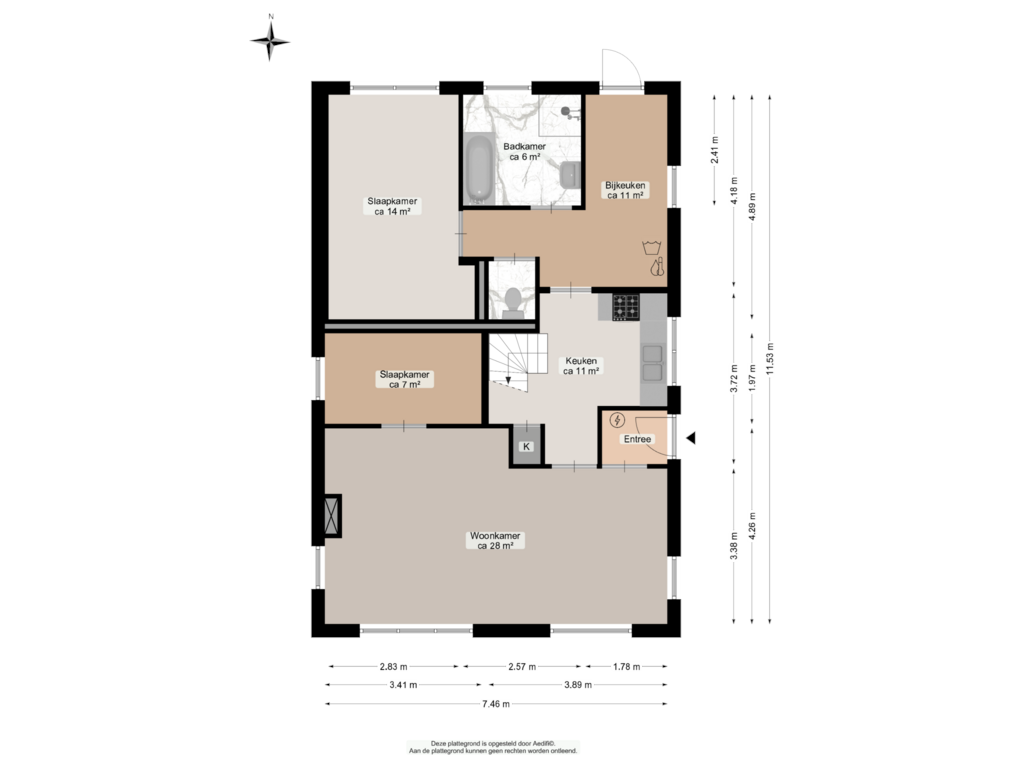 Bekijk plattegrond van Begane grond van Oosterseweg 38