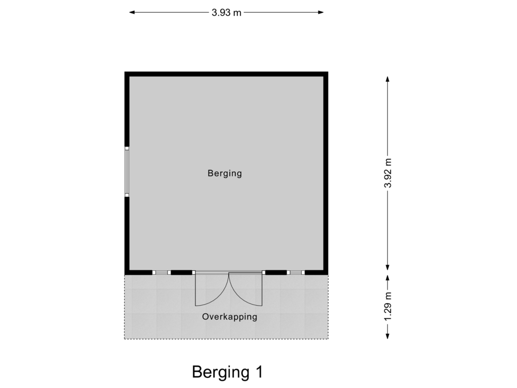 View floorplan of Berging 1 of Langeweegje 14