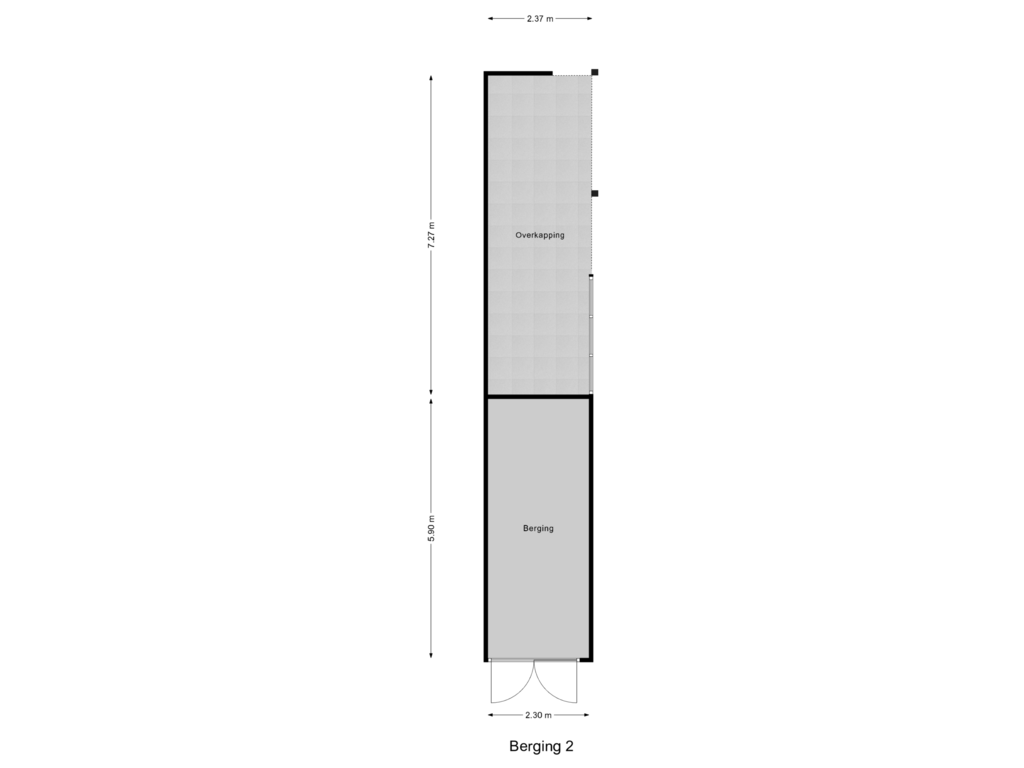 View floorplan of Berging 2 of Langeweegje 14