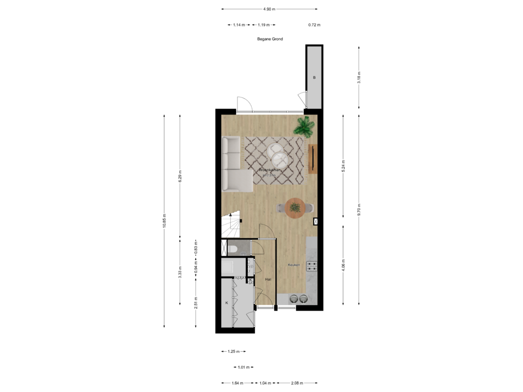 Bekijk plattegrond van Begane Grond van Laan van de Mensenrechten 143