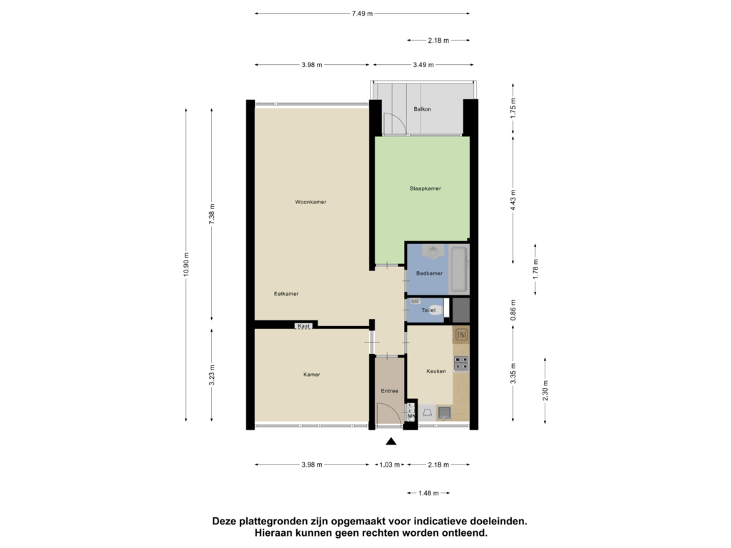 View floorplan of Appartement of Begoniastraat 34