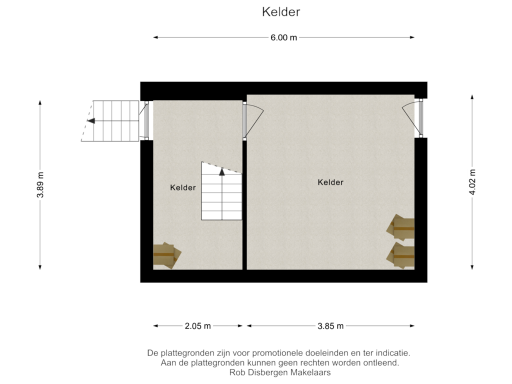 View floorplan of Kelder of Korhoenstraat 11