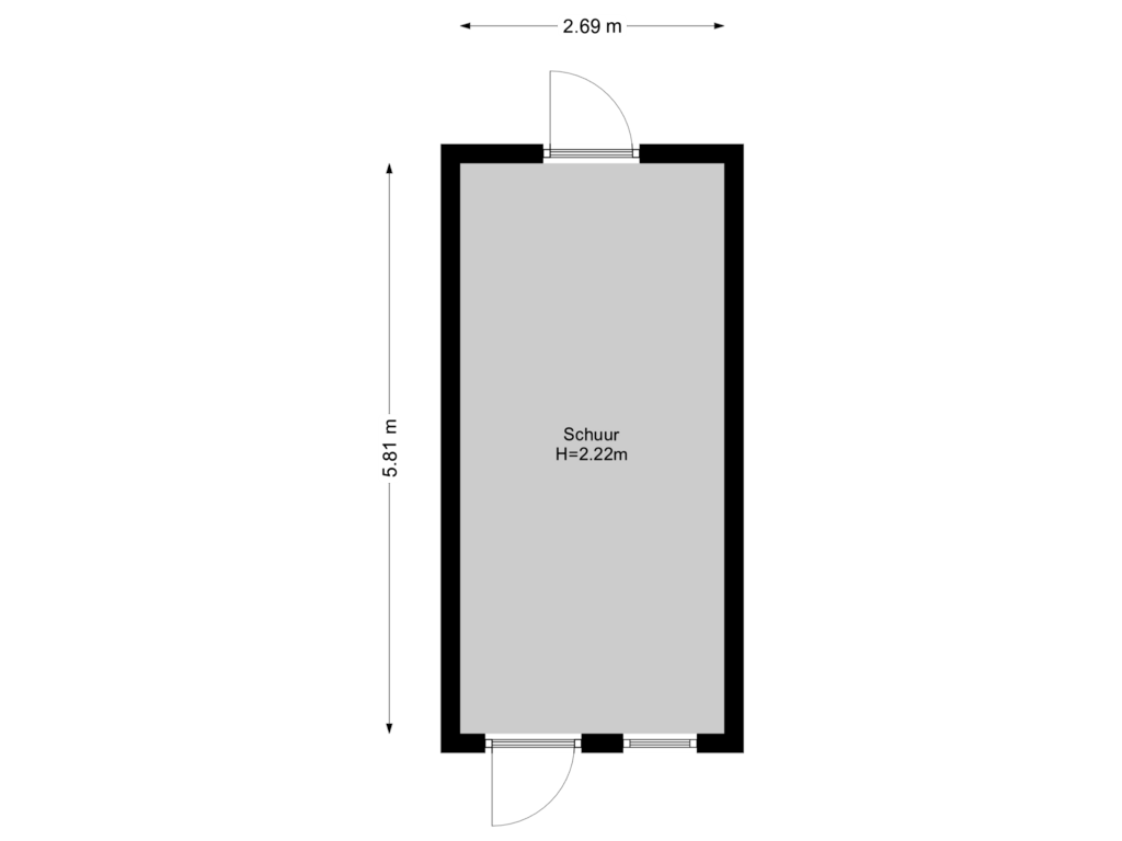 Bekijk plattegrond van Schuur van Kenyadreef 5