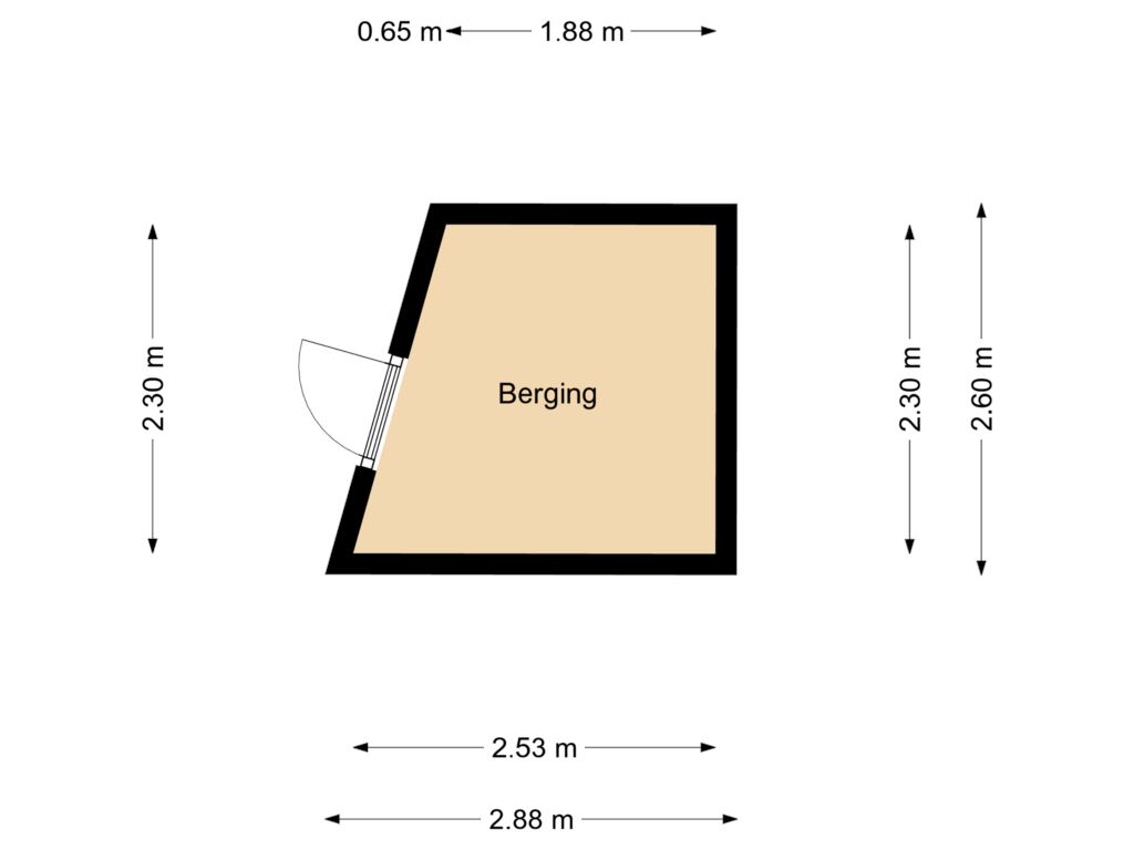 View floorplan of Berging of Zuider Kerkedijk 345