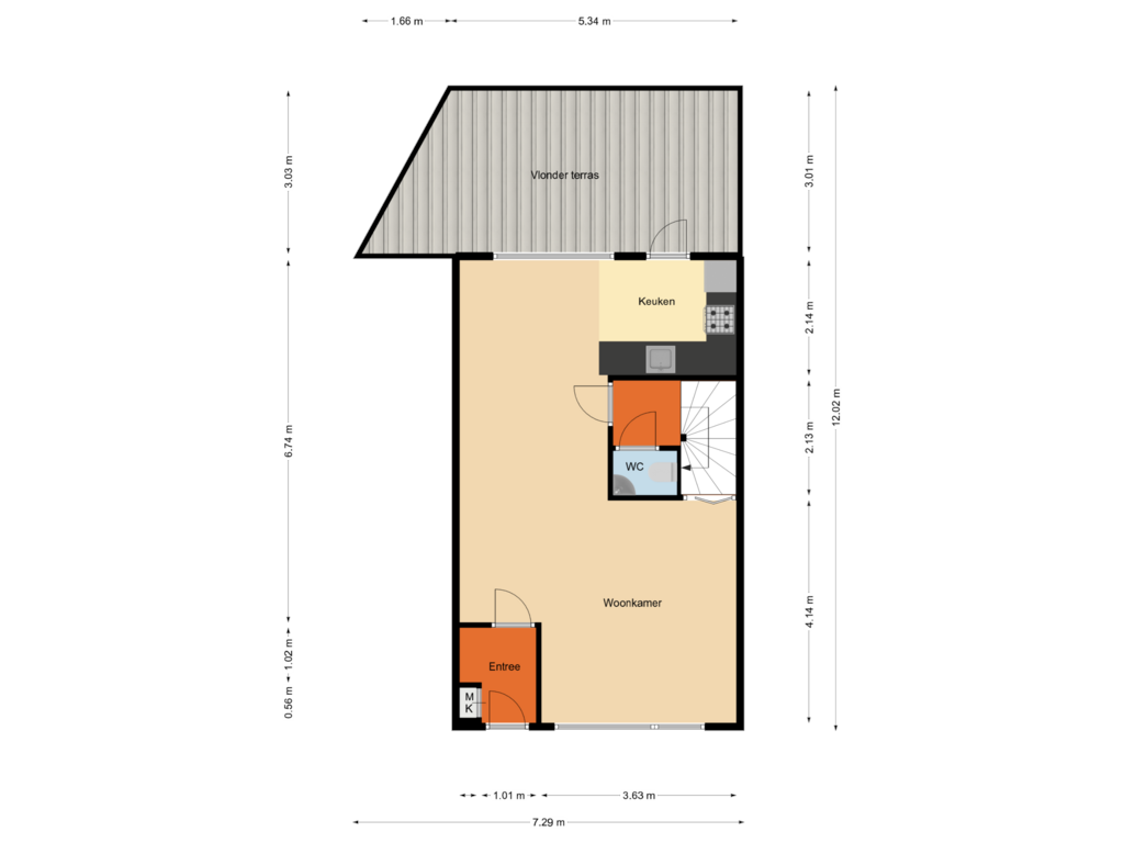 View floorplan of Tuin of Zuider Kerkedijk 345