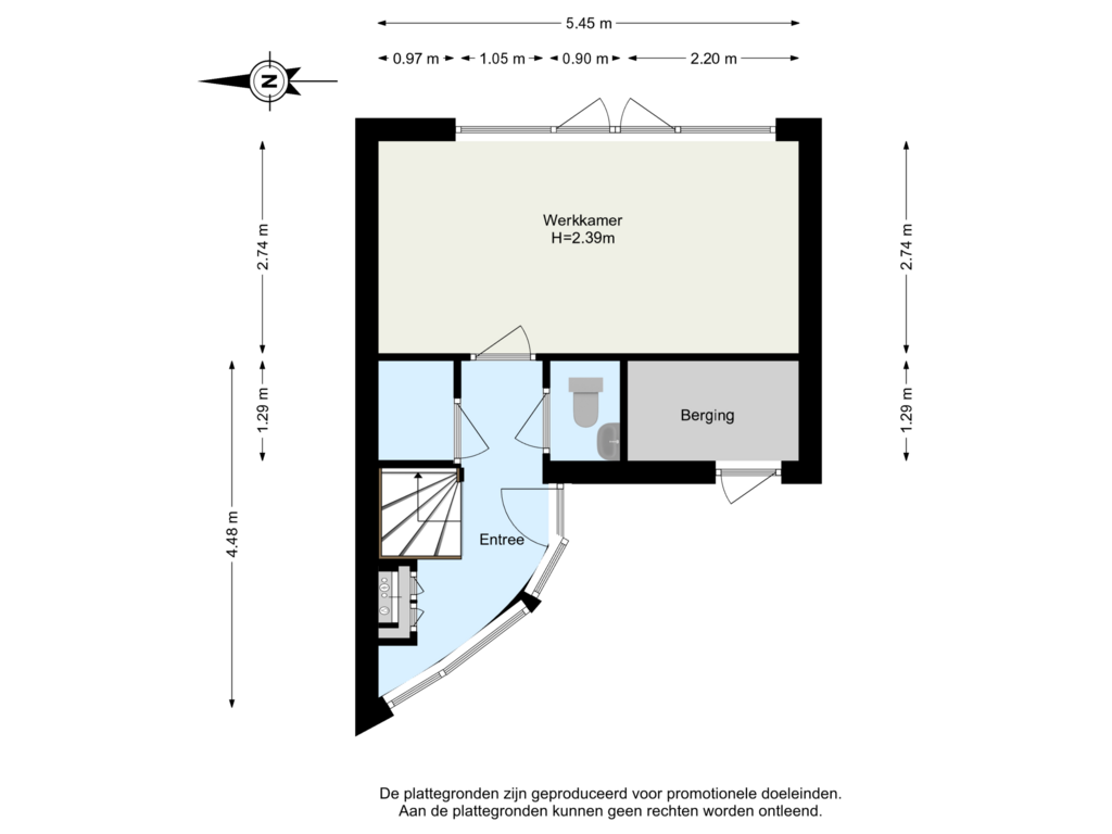 View floorplan of Begane Grond of Jan Schoutenstraat 9