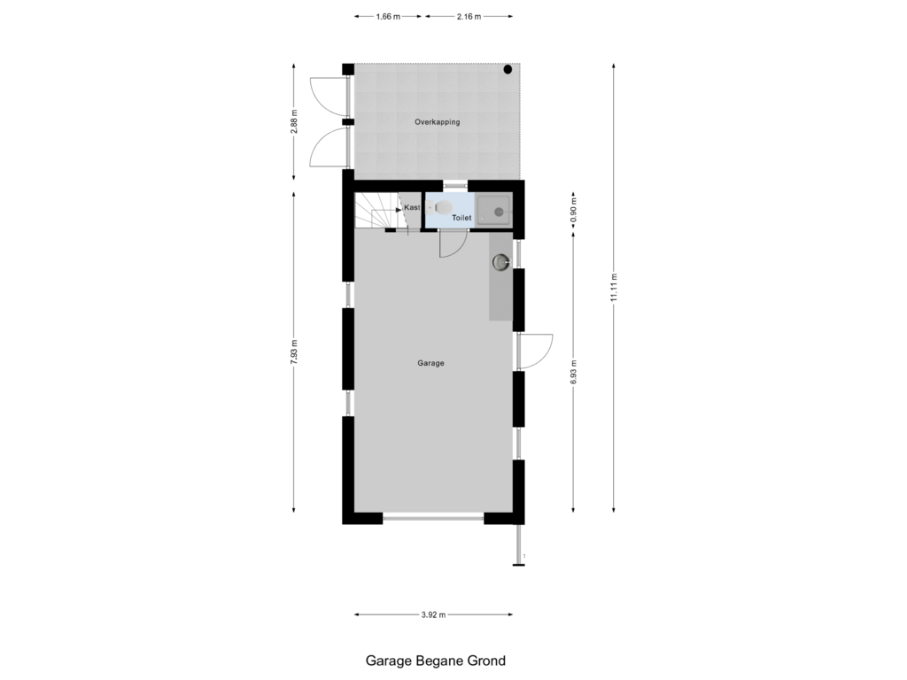 View floorplan of Garage Begane Grond of Biestsestraat 74