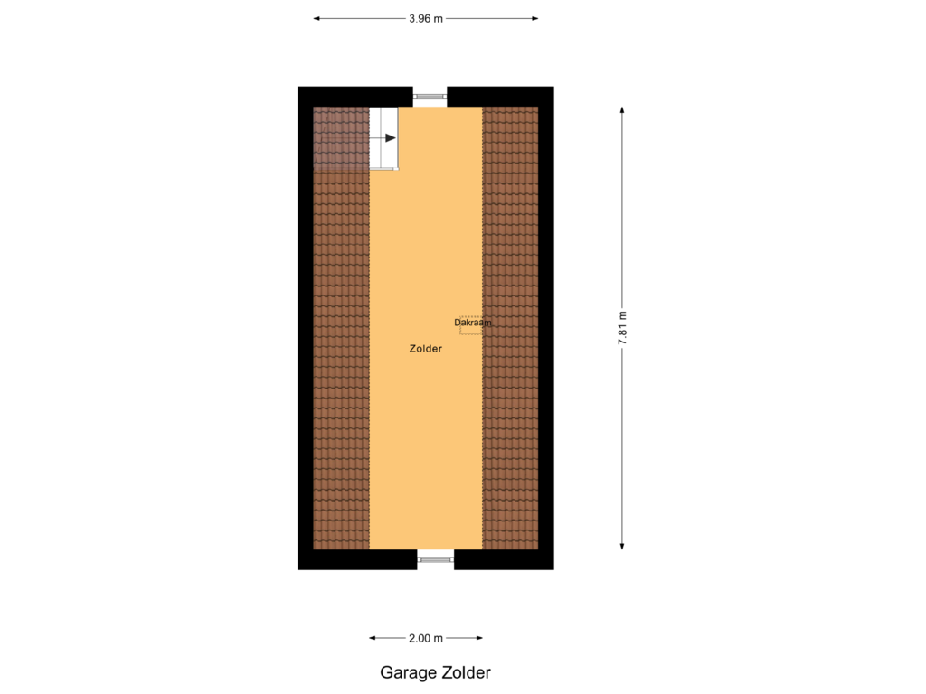 View floorplan of Garage Zolder of Biestsestraat 74