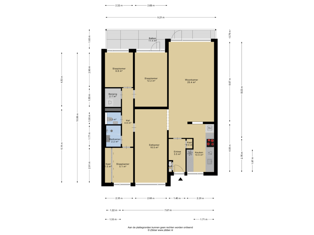 View floorplan of Appartement of Prins Willem-Alexanderpark 499