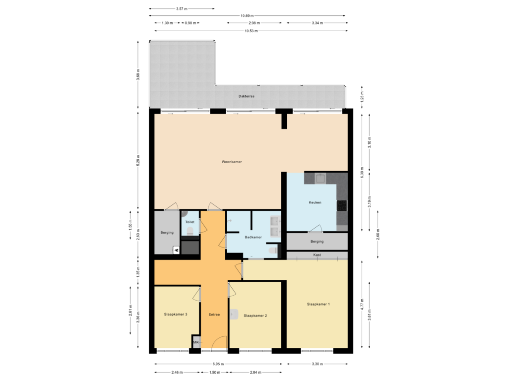 Bekijk plattegrond van Appartement van Kerkweg 94