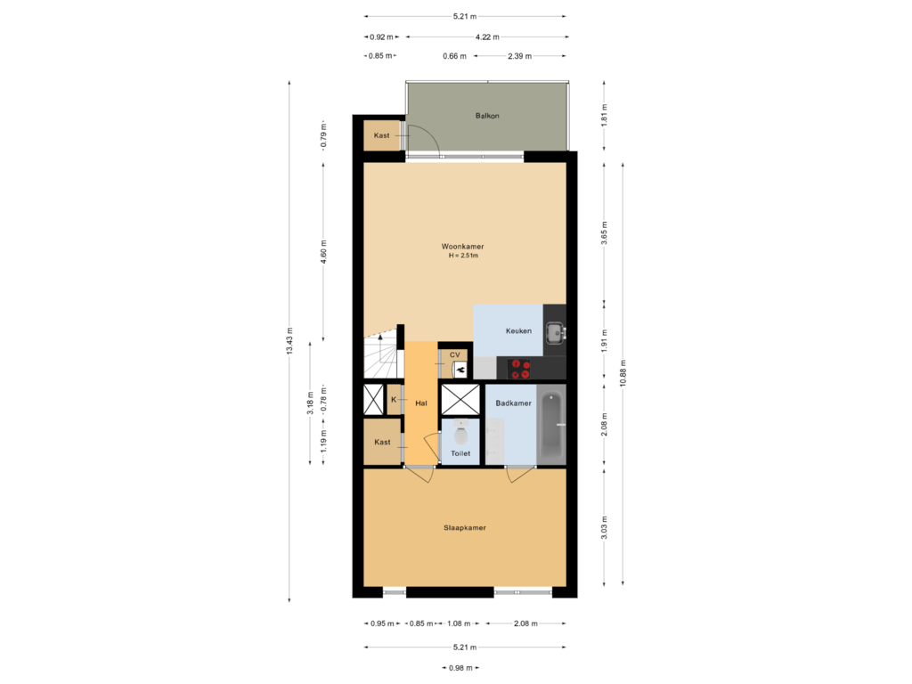 View floorplan of Eerste verdieping of Agorahof 453