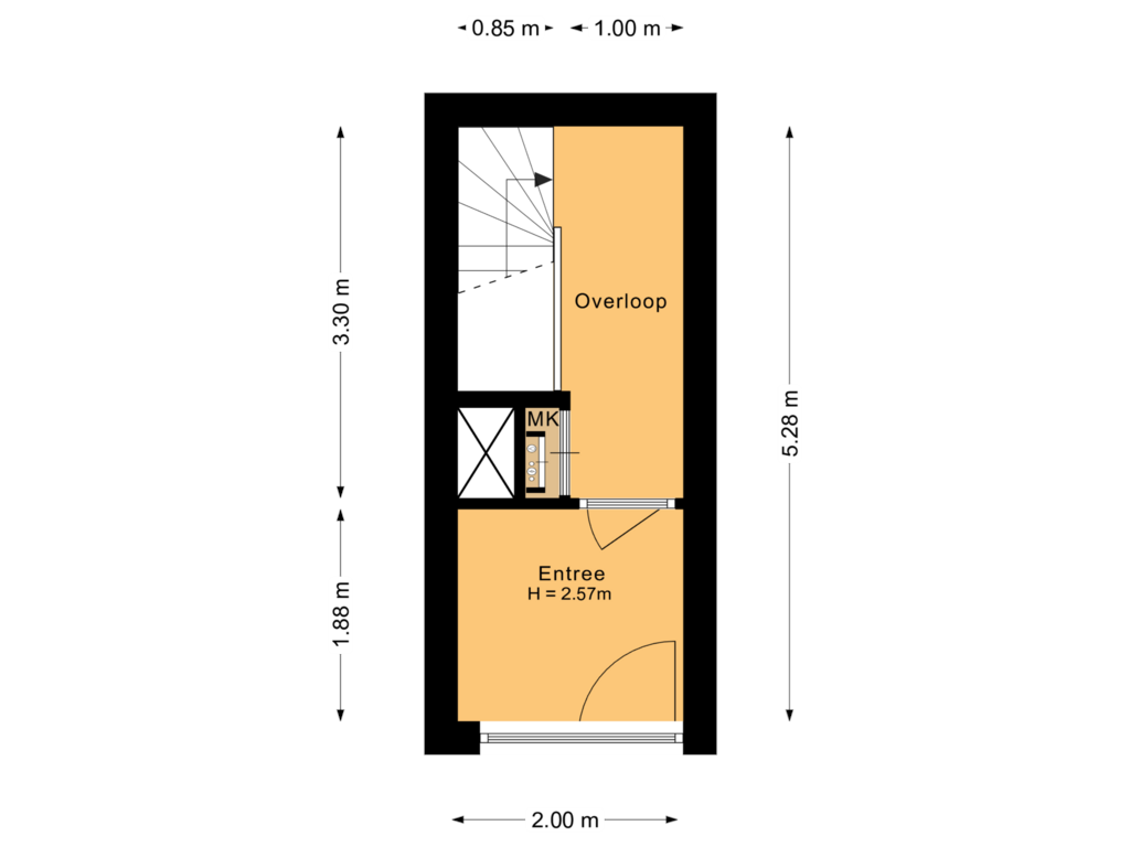 View floorplan of Tweede verdieping of Agorahof 453