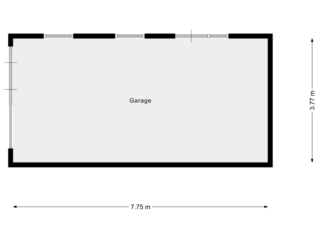 Bekijk plattegrond van Garage van Noordeinde 29