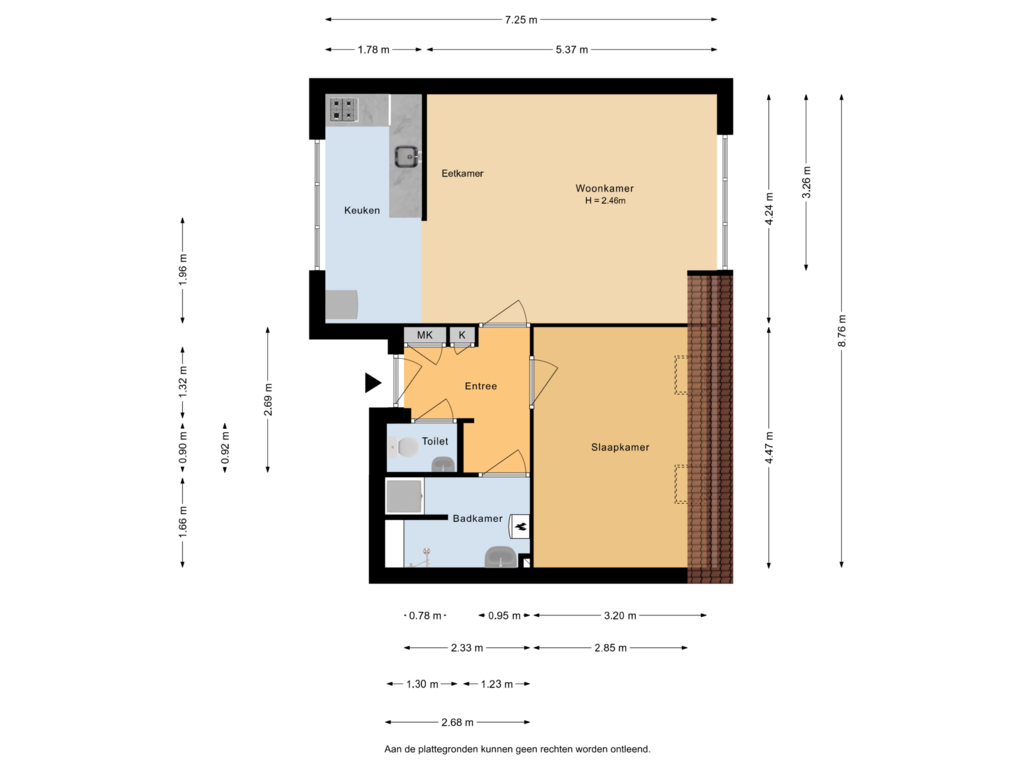 View floorplan of Appartement of Dorpsstraat 159