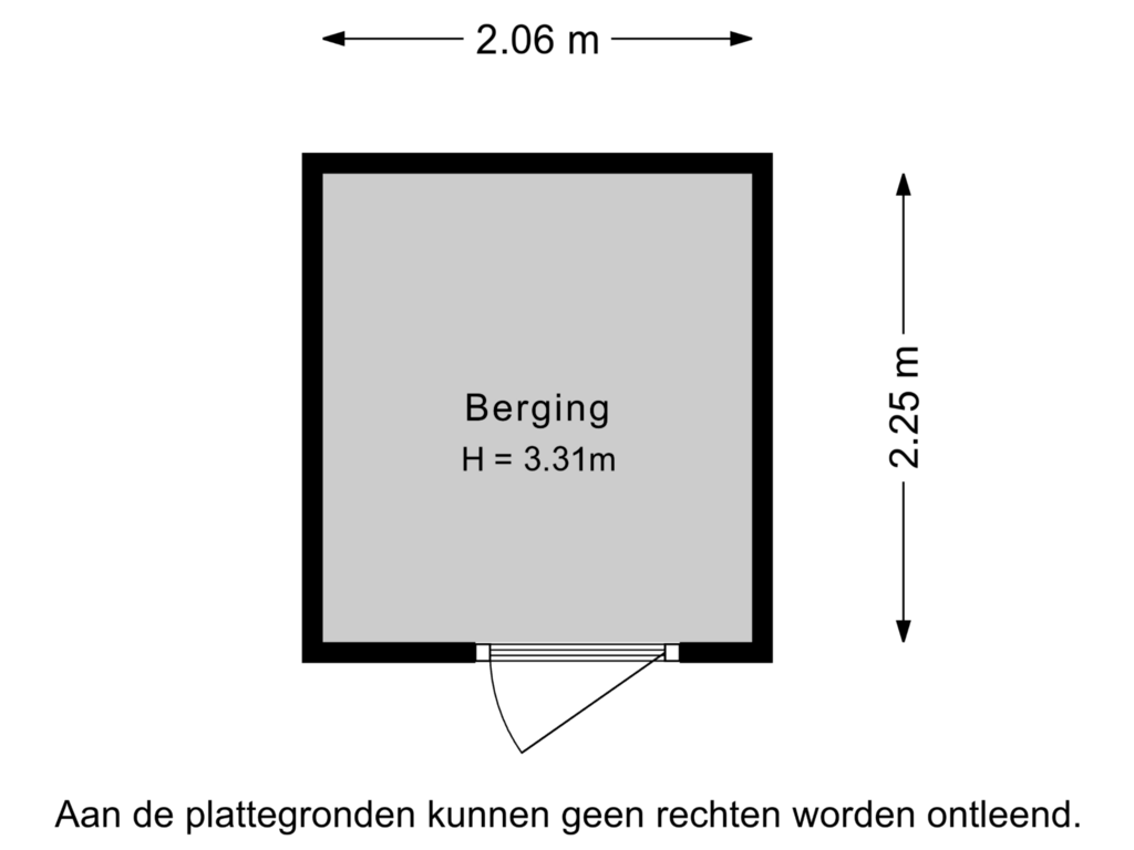 View floorplan of Berging of Dorpsstraat 159