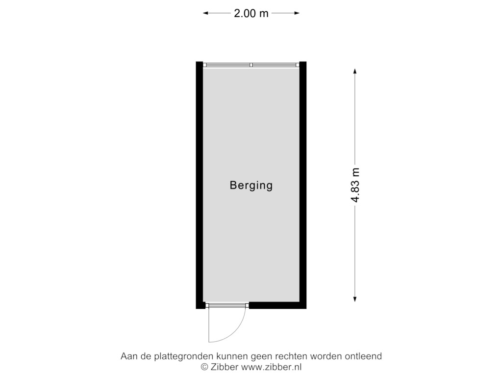 View floorplan of Berging of Jan Luykenlaan 73