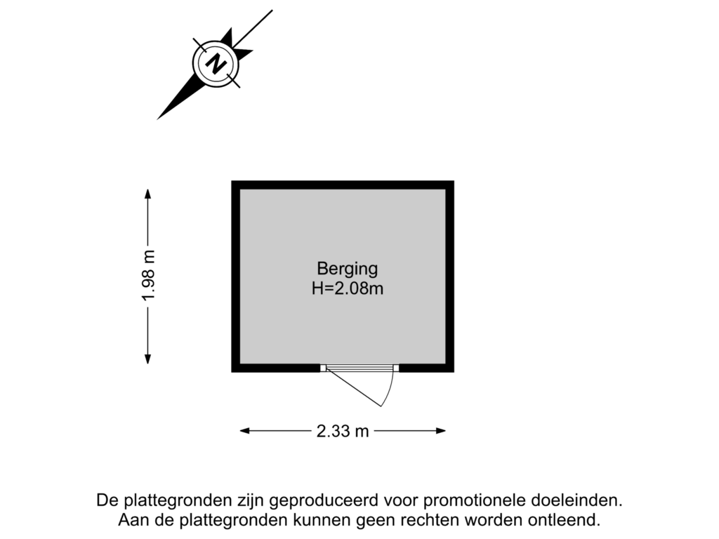 Bekijk plattegrond van Berging van Oudorpweg 33