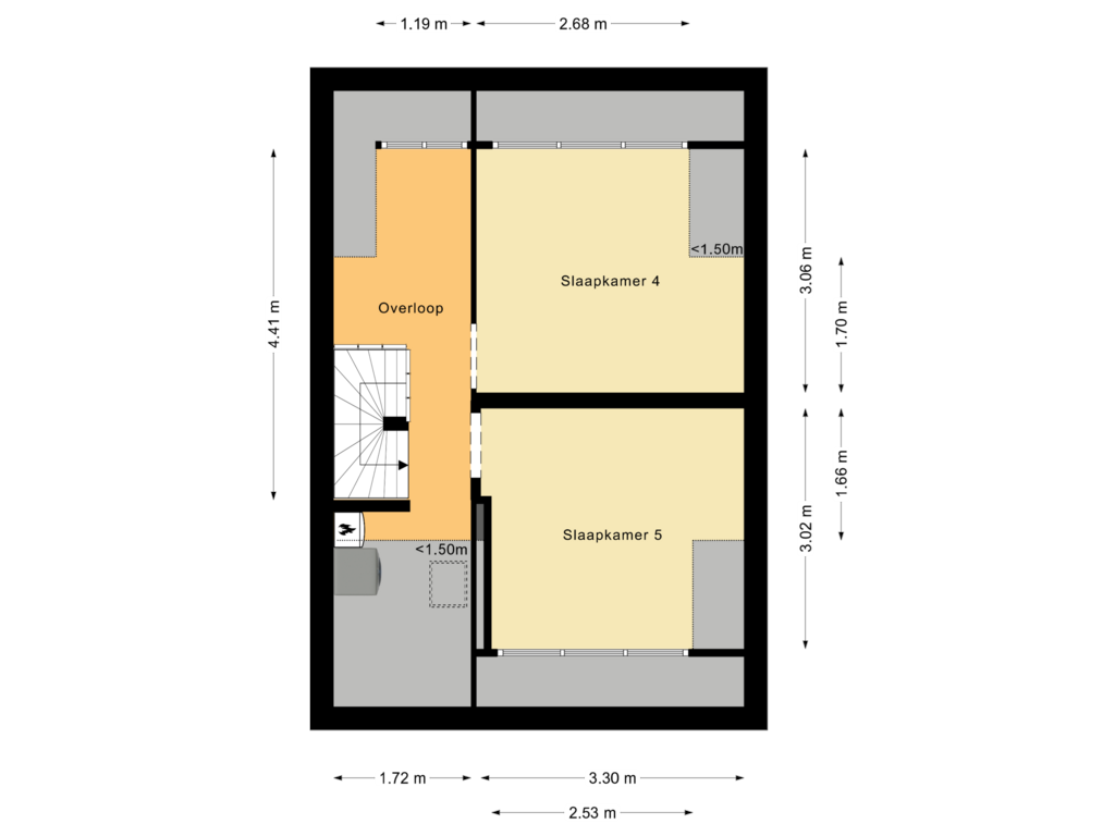 View floorplan of Tweede verdieping of Geep 17