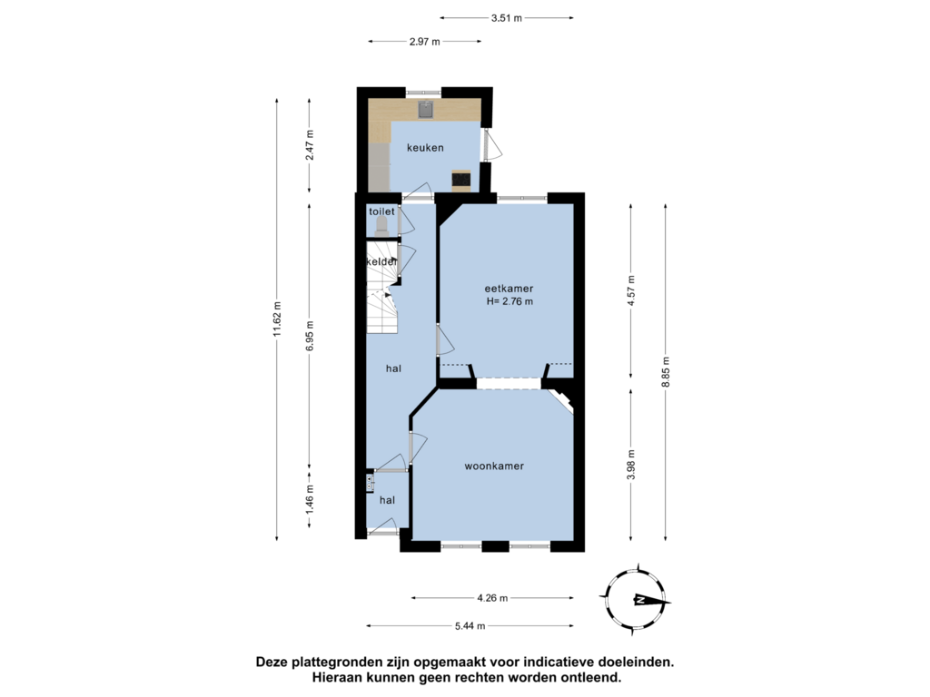 Bekijk plattegrond van Begane grond van Noordereinde 207