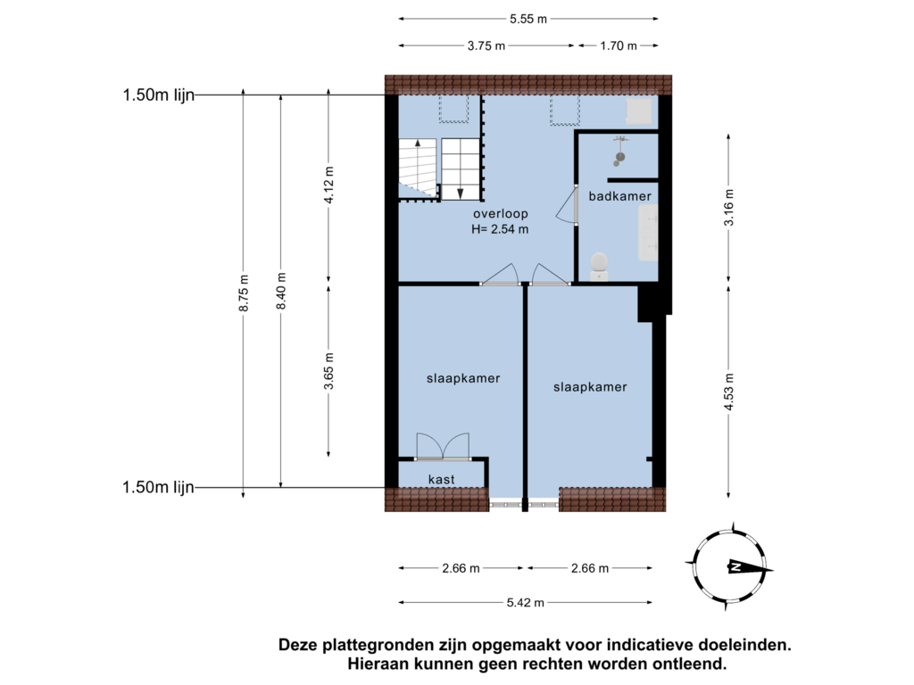 Bekijk plattegrond van 1e verdieping van Noordereinde 207