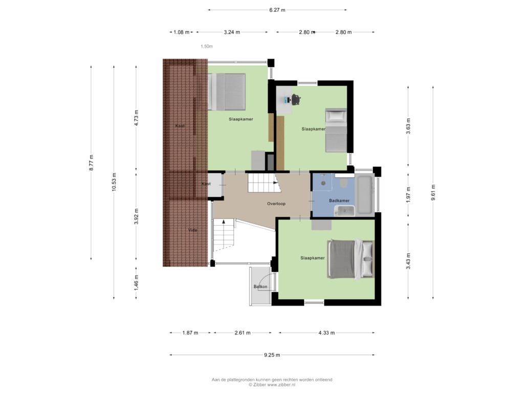 View floorplan of Eerste Verdieping of Hulkestein 14