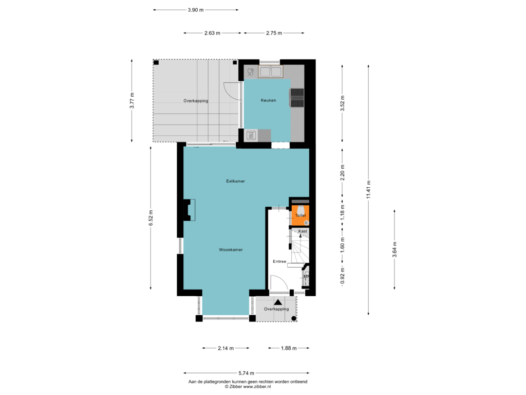 View floorplan of Begane Grond of Leliestraat 14