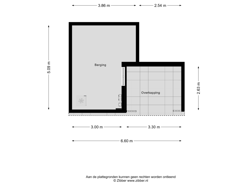 View floorplan of Berging of Leliestraat 14