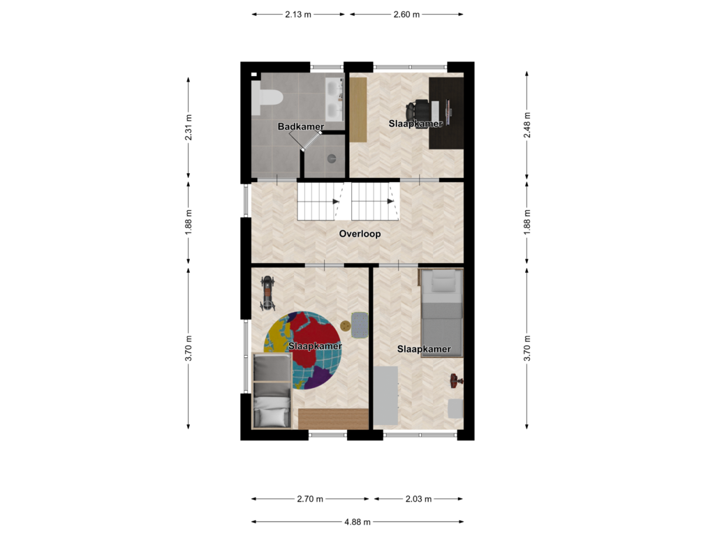 Bekijk plattegrond van Eerste verdieping van Meulenhörn 28