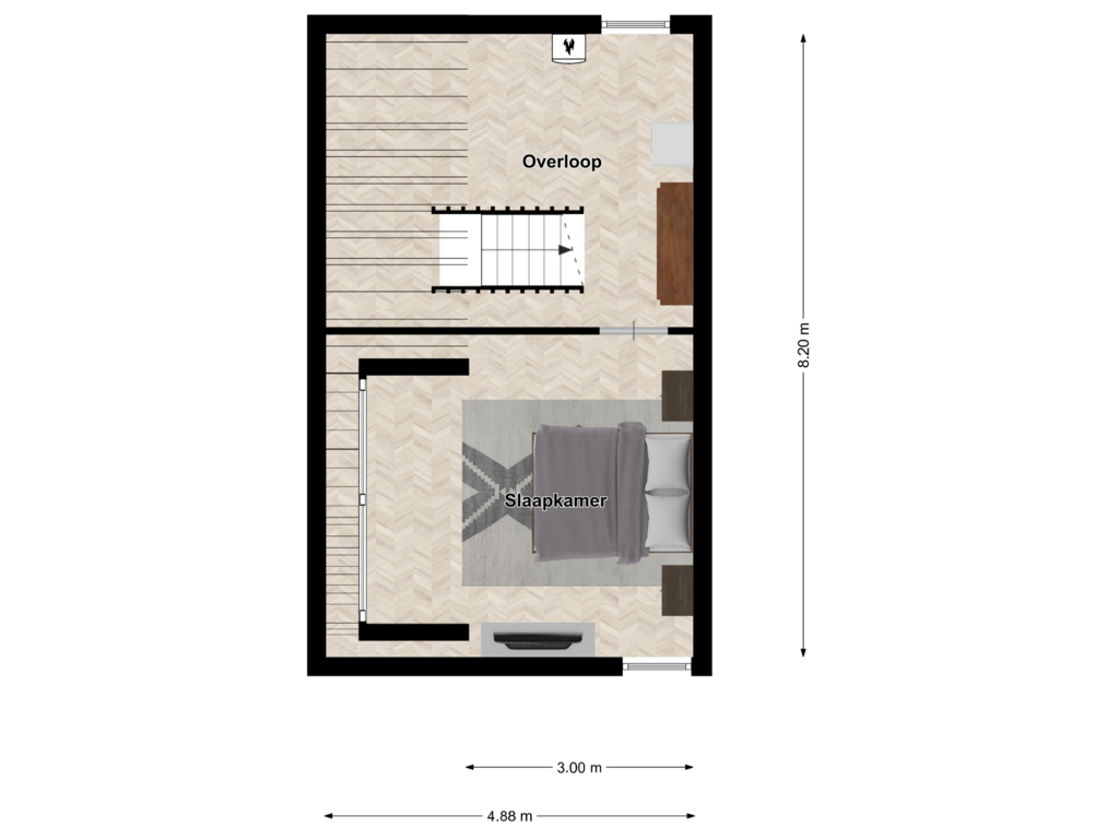 Bekijk plattegrond van Tweede verdieping van Meulenhörn 28