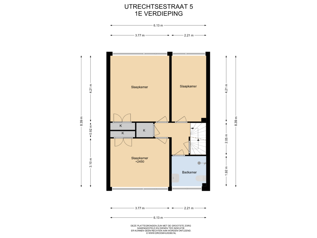 Bekijk plattegrond van 1E Verdieping van Utrechtsestraat 5