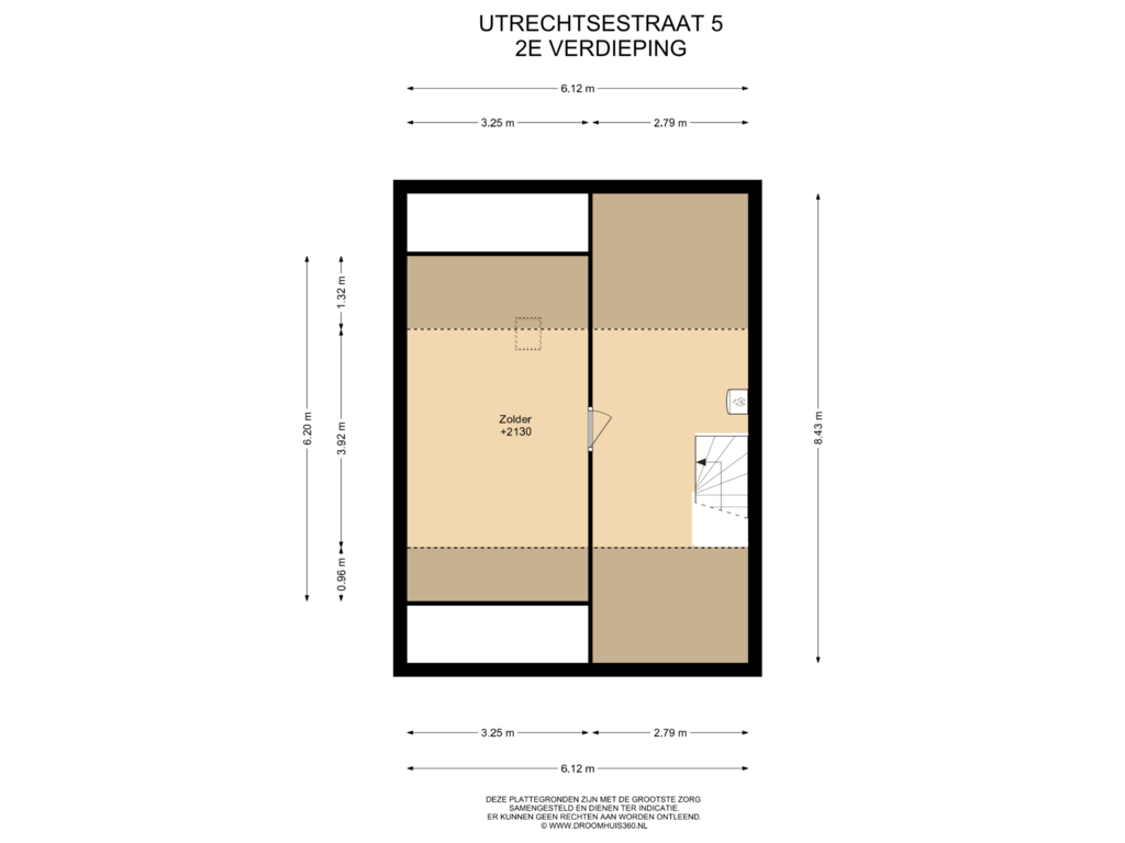 Bekijk plattegrond van 2E Verdieping van Utrechtsestraat 5