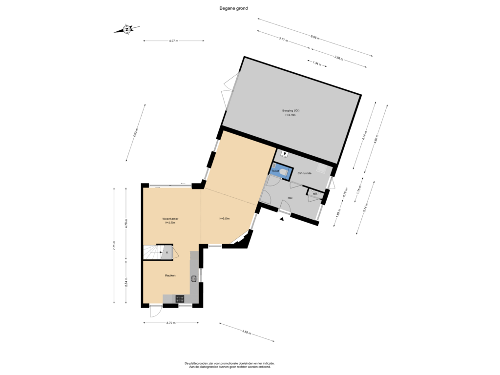 Bekijk plattegrond van Begane grond van Noordmark 30