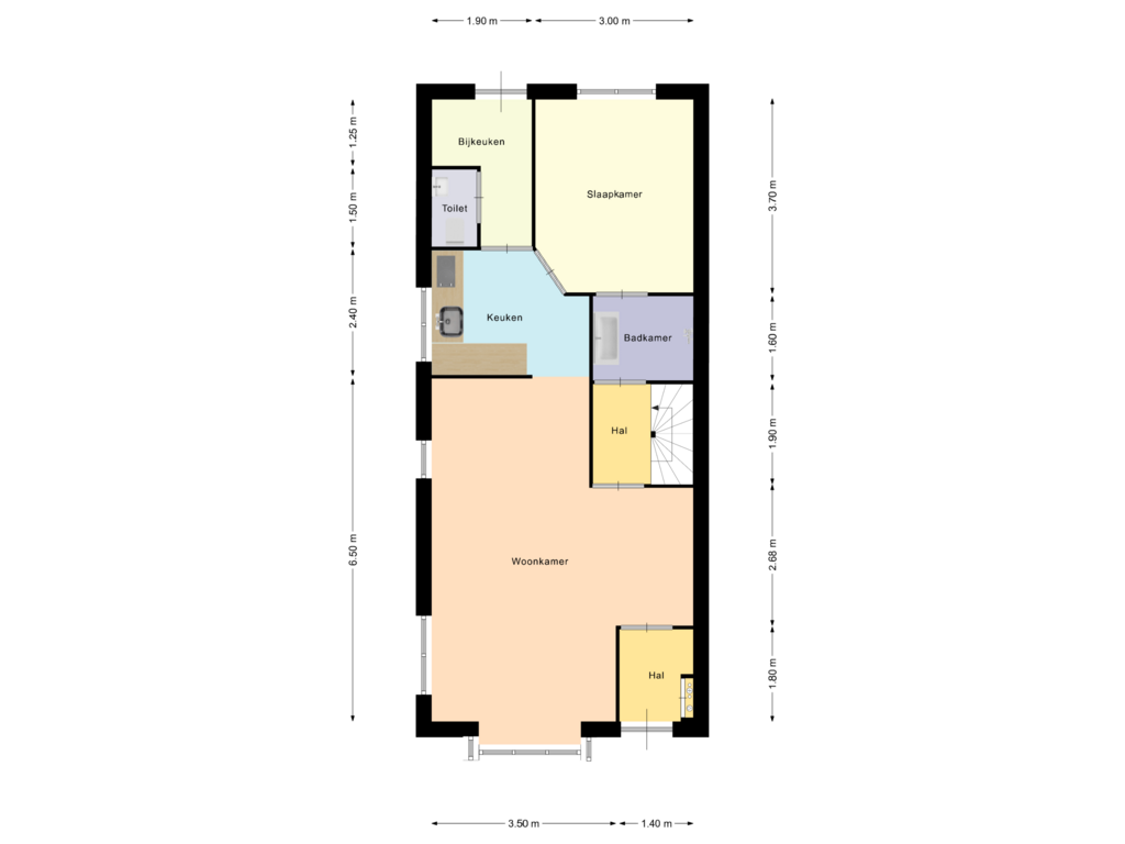 Bekijk plattegrond van Begane grond van Havenplein 6