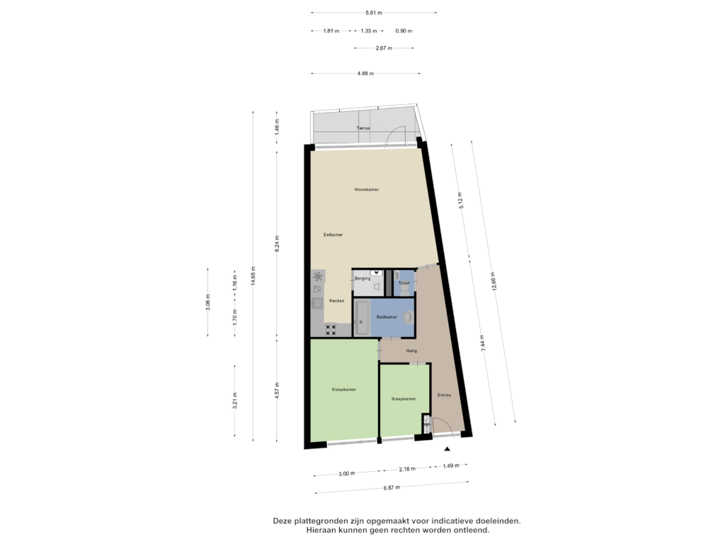 Bekijk plattegrond van Appartement van den Doolaardstraat 7