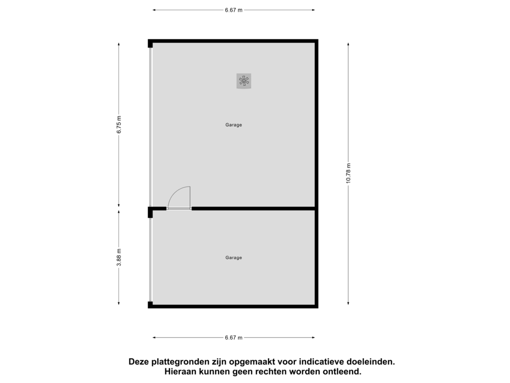 Bekijk plattegrond van Garage van Papegaaiweg 19