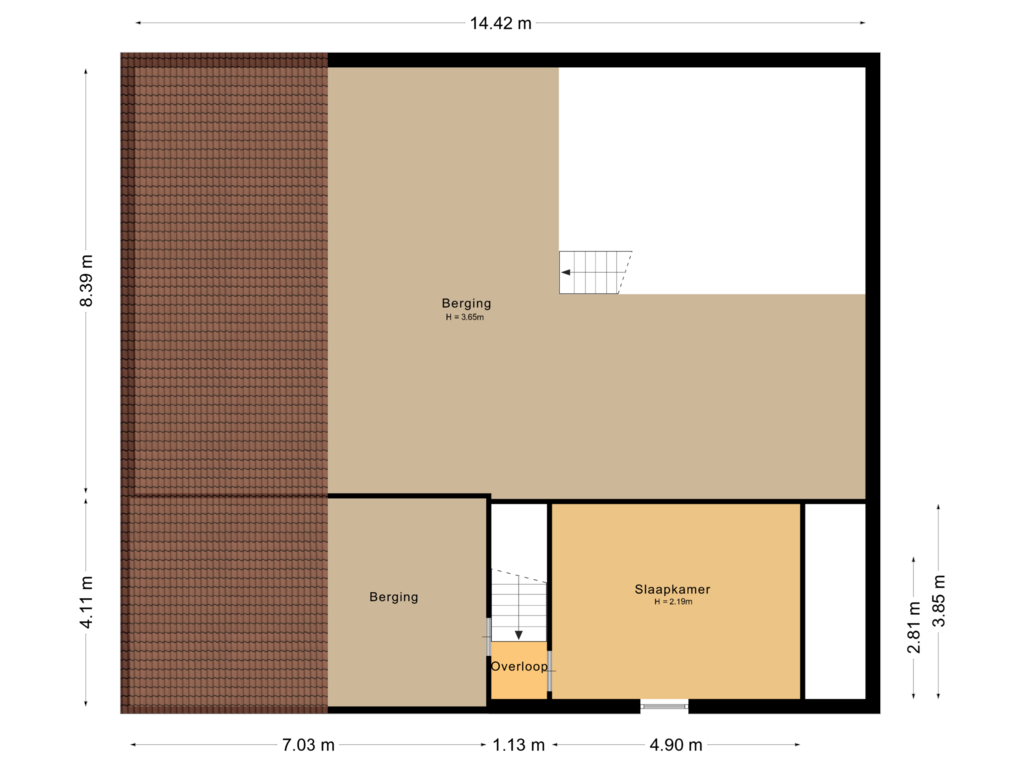 View floorplan of Zolder of Waatselaarstraat 3