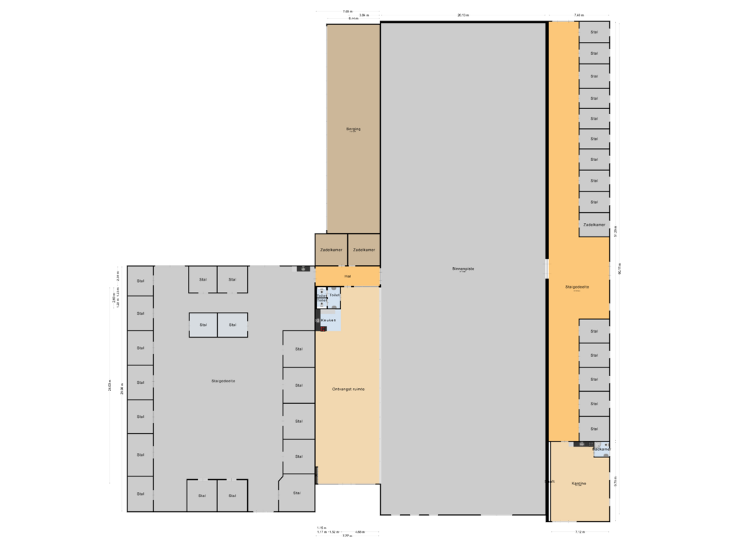 View floorplan of Binnenpiste of Waatselaarstraat 3