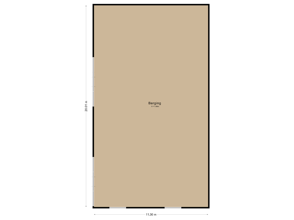 View floorplan of Berging of Waatselaarstraat 3