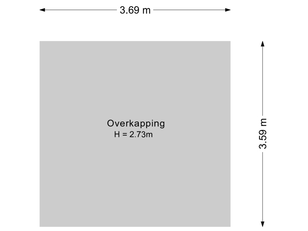 View floorplan of Overkapping3 of Waatselaarstraat 3