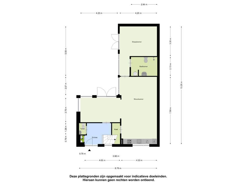 Bekijk plattegrond van Begane Grond van Nieuwstraat 8-A