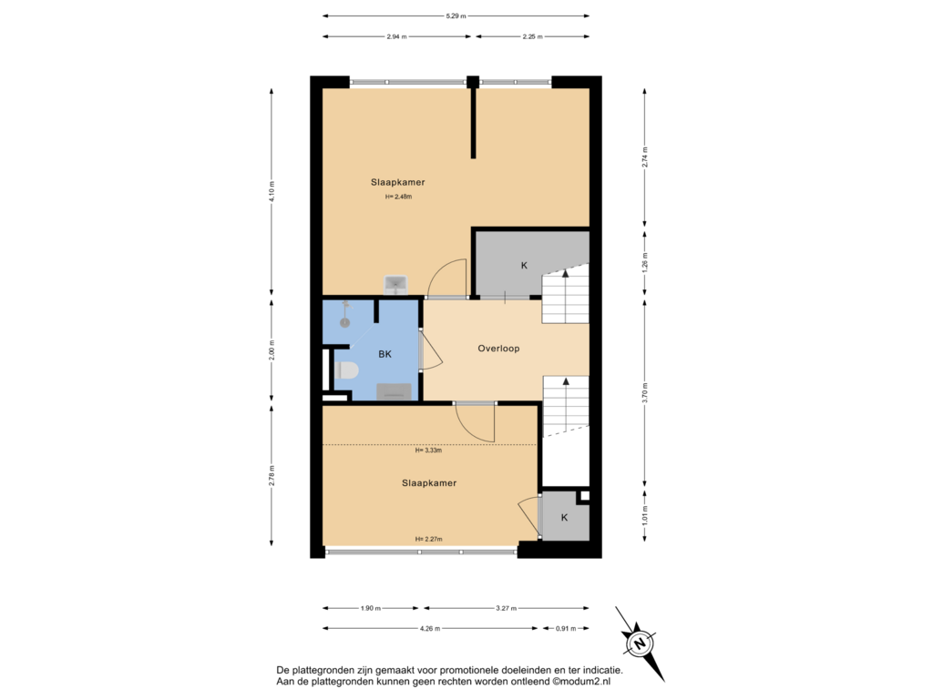 View floorplan of 1e Verdieping of Parelmoervlinder 4