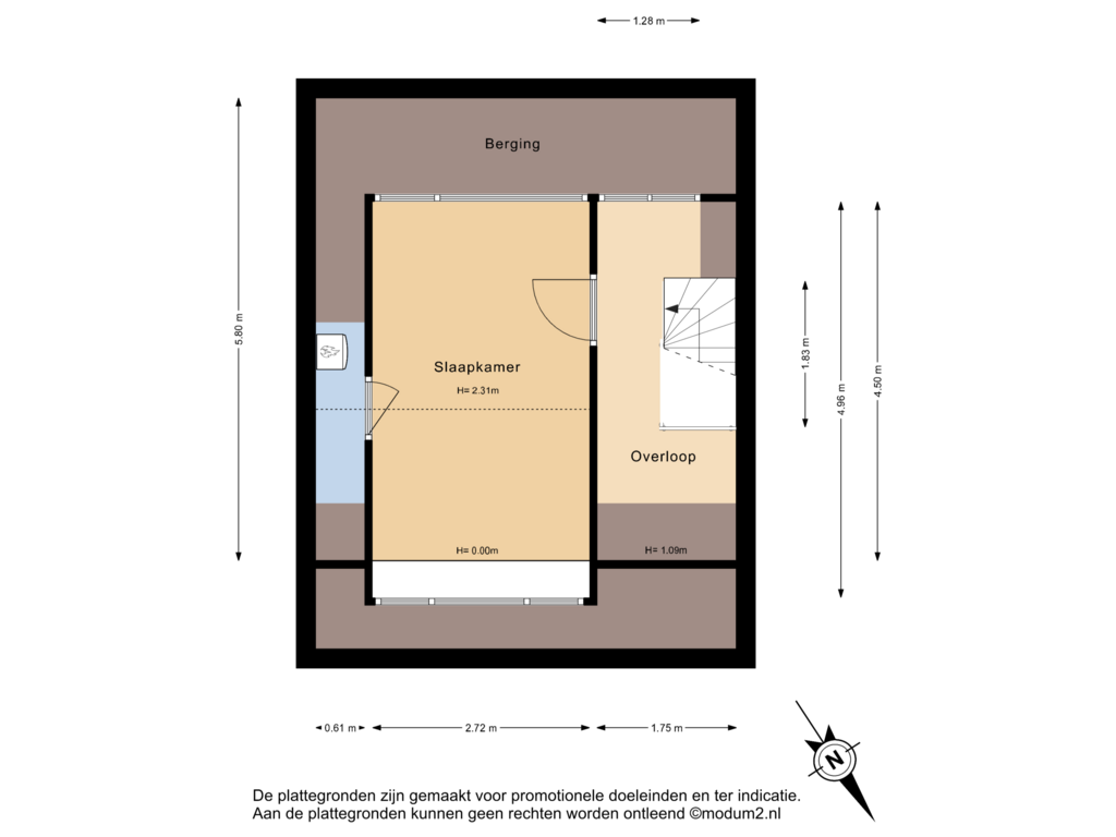 View floorplan of 2e Verdieping of Parelmoervlinder 4